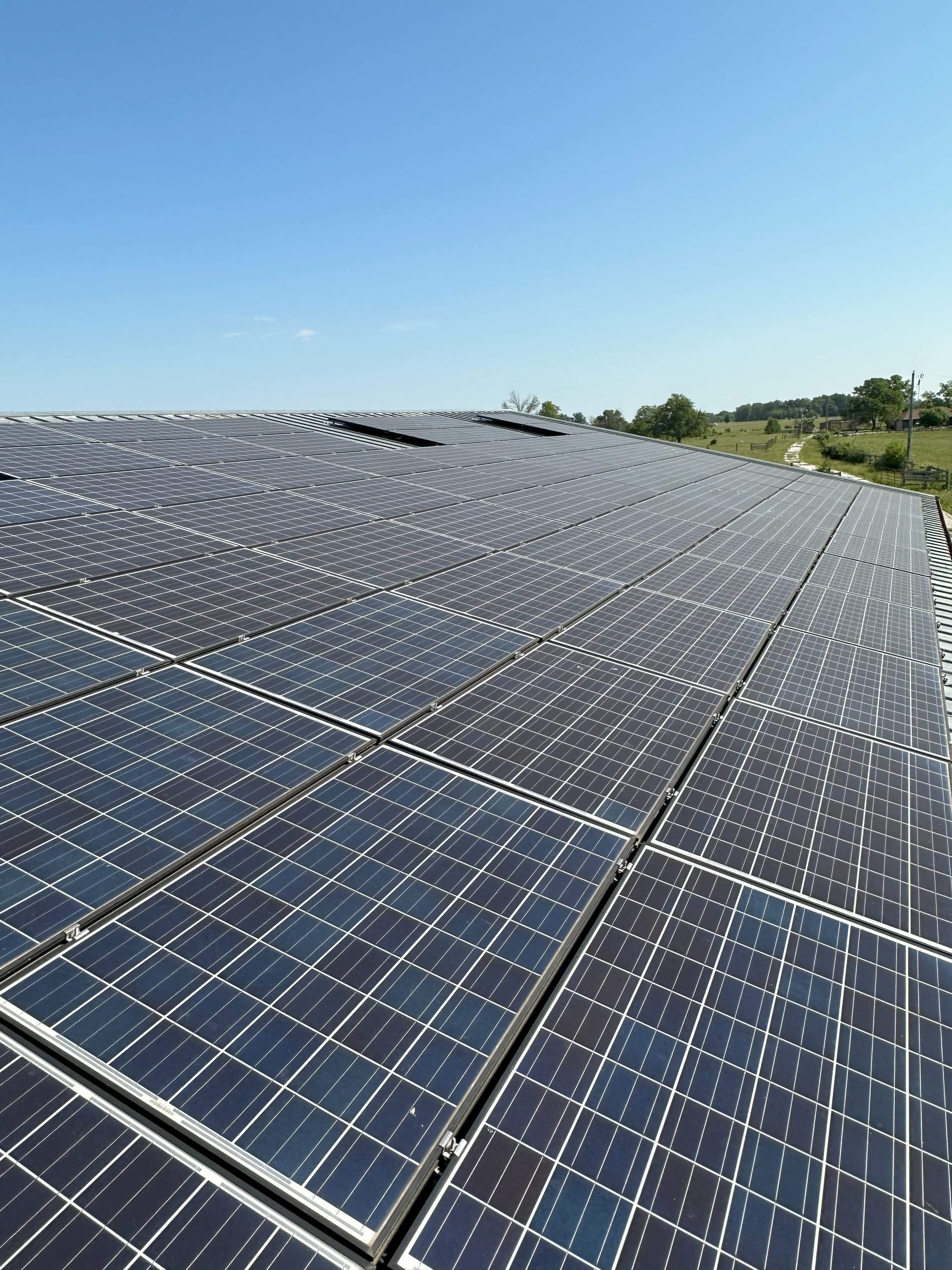 Completed rooftop solar installation