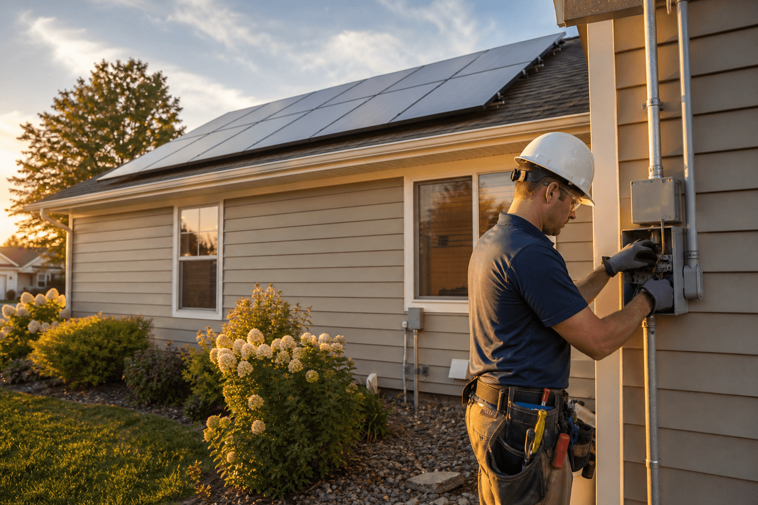 EV charger and home energy electrical installation